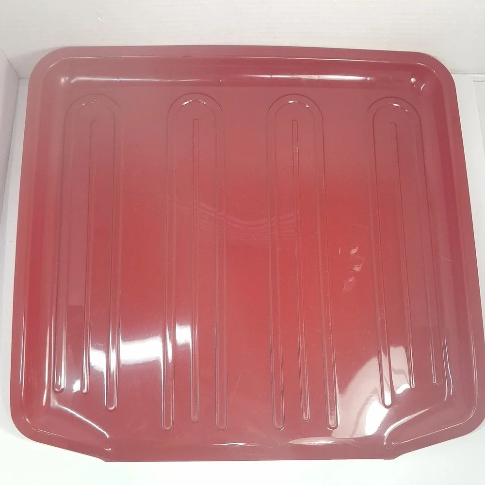 Rubbermaid Hard Rubber Dish Drainer Tray 1180-6 red drain board dry mat plastic